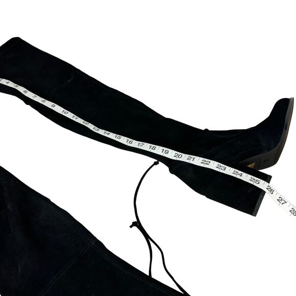 Stuart Weitzman Daphne Over The Knee Boot Black Suede Women's Size 7B NWOB - Picture 10 of 10